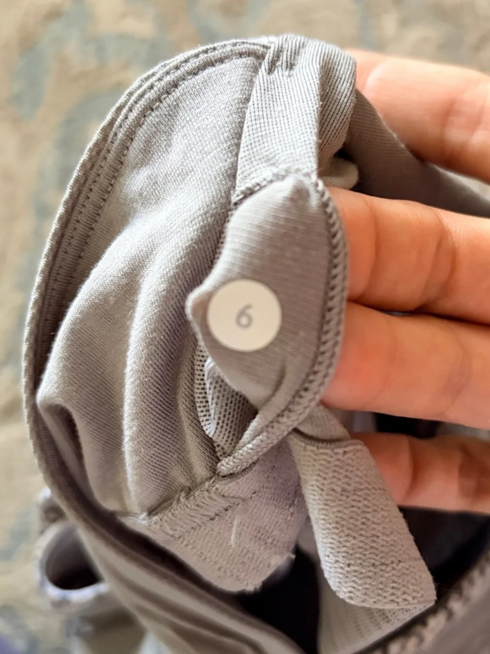 lululemon athletica Grey Floral Racerback Tank